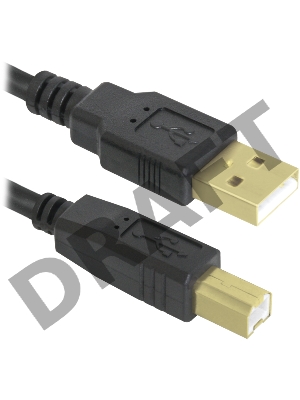 Кабель Defender USB04-10 PRO Кабель USB 2.0  для соед. 3.0м AM/BM , зол.конт, 2фер.фил.  (87431)