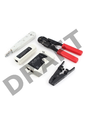 Монтажный инcтрумент Gembird TK-NCT-01 Набор инструментов для работы с локальной сетью (4 предмета) набор