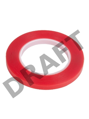 Скотч двусторонний прозрачный 3M с красной защитной лентой ширина 10мм длина 25м
