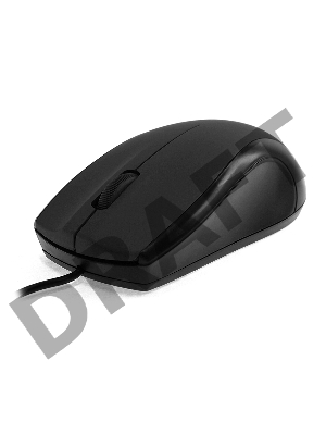 Мышь CROWN CMM-31 (Black)  (3 кнопки; 1000DPI; Длина провода: 1.3м; USB; Soft-touch пластик ,Plug & Play)
