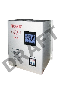 Стабилизатор напряжения Ресанта АСН-8 000 Н/1-Ц 63/6/17 Стабилизатор Lux {220В±8%, Габ. 305х190х360, Вес 15кг}