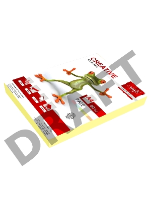 Бумага Creative A4/80г/м2/250л./желтый пастель универсальная