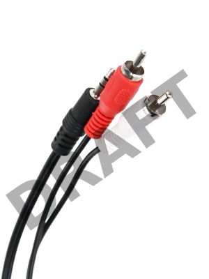 Кабель соединительный Telecom 3.5 Jack (M) - 2xRCA (M), стерео, аудио,  5м <TAV7183-5M>