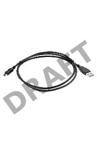 Кабель USB 2.0 A-->mini-B 5P (1м) черный TELECOM/VCOM <TC6911BK-1.0M>