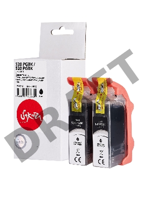 Набор струйных картриджей Sakura 2932B012 (520 PG Black / 520 PG Black) для Canon, черный, 16*2 мл., 340 к.
