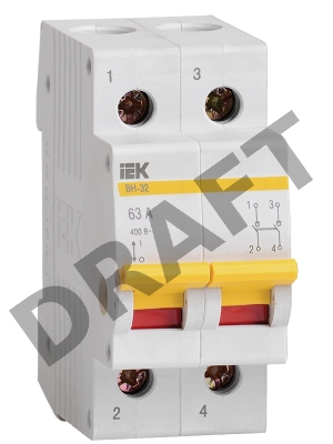 Выключатель нагрузки ВН-32 20А/2П ИЭК MNV10-2-020