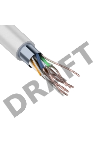 Кабель витая пара REXANT F/UTP, категория 6, ZH нг(А)-HF, 4PR, 23AWG, внутренний, серый, 305м