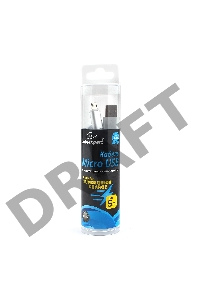 Кабель USB 2.0 Cablexpert CC-U-mUSB02S-1.8M, AM/microB, серия Ultra, длина 1.8м, серебристый, блистер