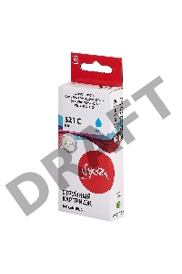 Струйный картридж Sakura 2934B004 (521 C) для Canon, голубой, 8,4 мл., 530 к.