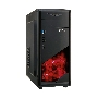 Корпус Exegate EX281256RUS Miditower ExeGate EVO-8207 Black-Red light, ATX, <600NPX>,  1*USB+1*USB3.0, HD Audio
