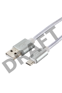 Кабель USB 2.0 Cablexpert CC-U-mUSB02S-1.8M, AM/microB, серия Ultra, длина 1.8м, серебристый, блистер