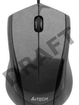 Мышь A4Tech N-400-1 (сер.глянец) USB, 2+1 кл.-кн.,провод.мышь