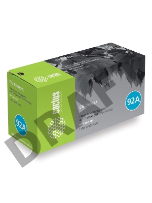 Тонер Картридж Cactus CS-C4092A черный для HP LaserJet 1100/ 3200/ 3220 (2500стр.)