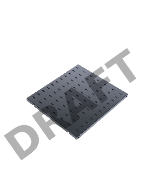 Полка ЦМО перфорированная, глубина 390 мм,цвет черный (СВ-39-9005)