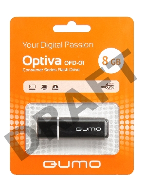 Флэш Диск QUMO 8GB Optiva 01 Black QM8GUD-OP1-black