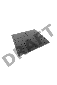 Полка перфорированная, глубина 580 мм, цвет черный (СВ-58-9005)