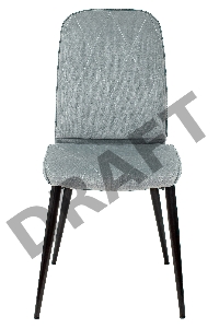 Стул для кухни Бюрократ KF-3 серо-голубой Light 28 металл черный на ножках (KF-3/LT28)