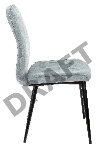 Стул для кухни Бюрократ KF-3 серо-голубой Light 28 металл черный на ножках (KF-3/LT28)