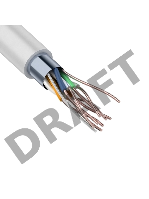 Кабель витая пара REXANT F/UTP, категория 5e, ZH нг(А)-HF, 4PR, 24AWG, внутренний, серый, 305 м