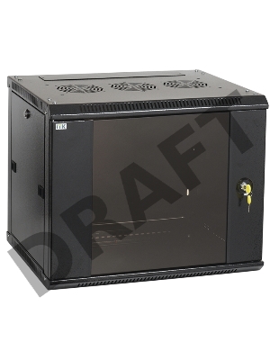 Шкаф LINEA W 6U 600x600 мм дверь стекло, RAL9005 ITK