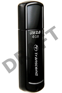Флэш диск Transcend 4GB JetFlash 350, USB 2.0, Черный