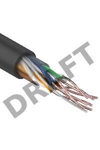 Кабель витая пара REXANT U/UTP, категория 5e, ZH нг(А)-HF, 4PR, 24AWG, внешний, черный, 305 м