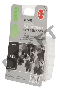 Картридж струйный Cactus CS-PG512 черный для Canon Pixma MP240/MP250/MP260 (14ml)