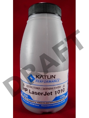 Тонер HP LJ 1010/1012/1015/1018/1020 (фл.100г.) Katun фас России