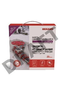 Греющий саморегулирующийся кабель на трубу  Extra Line 25MSR-PB 20M (20м/500Вт) REXANT