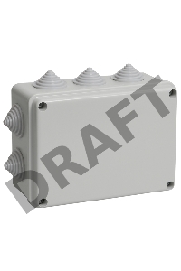 Коробка КМ41241 распаячная Iek UKO10-150-110-070-K41-44 для о/п 150х110х70 мм IP44 (RAL7035, 10 гермовводов)