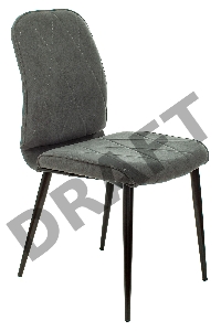 Стул для кухни Бюрократ KF-3 серый Alfa 44 металл черный на ножках (KF-3/ALFA44)