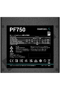 Блок питания Deepcool ATX 750W PF750 80 PLUS WHITE (20+4pin) APFC 120mm fan 6xSATA RTL