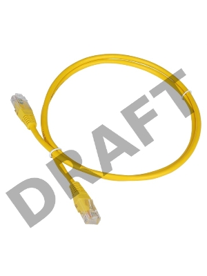 Патч-корд TWT UTP кат.5e, с заливными колпачками, 0.15 м, желтый