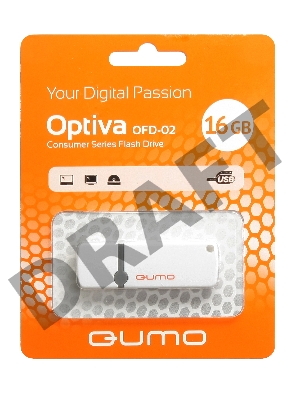 Флэш Диск USB 2.0 QUMO 16GB Optiva 02 White QM16GUD-OP2-white
