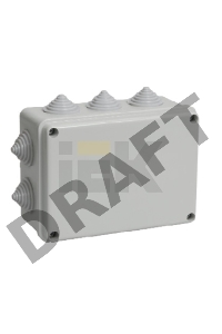 Коробка КМ41241 распаячная Iek UKO10-150-110-070-K41-44 для о/п 150х110х70 мм IP44 (RAL7035, 10 гермовводов)