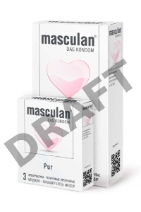 Презервативы masculan  Pur № 3 утонченные, 18,5 см, 5.3 см, 3 шт.