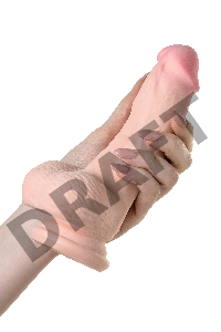 Реалистичный фаллоимитатор на присоске TOYFA RealStick Elite, TPR, телесный, 19 см