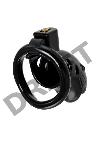 Пояс верности мужской Black&Red by TOYFA, ABS пластик, черный, 10 см