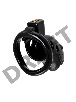 Пояс верности мужской Black&Red by TOYFA, ABS пластик, черный, 10 см