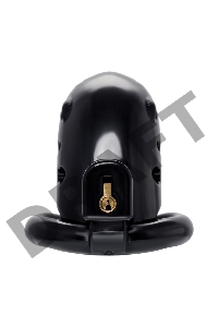 Пояс верности мужской Black&Red by TOYFA, ABS пластик, черный, 10 см