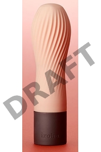 Персиковый рифленый мини-вибратор IROHA ZEN HANACHA - 12,7 см.