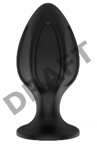 Пробка анальная Силиконовая черная M (7.2*3.5cm) 3306-02