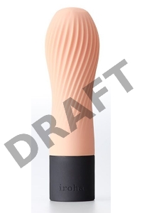 Персиковый рифленый мини-вибратор IROHA ZEN HANACHA - 12,7 см.