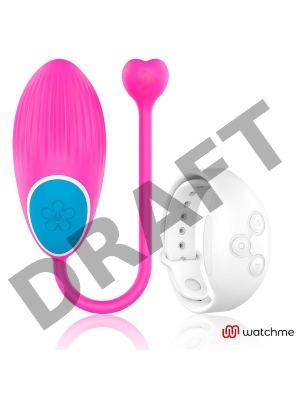 Розовое виброяйцо с белым пультом-часами Wearwatch Egg Wireless Watchme