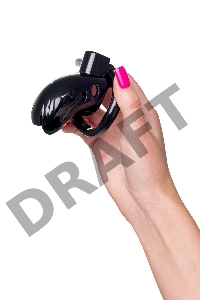 Пояс верности мужской Black&Red by TOYFA, ABS пластик, черный, 10 см