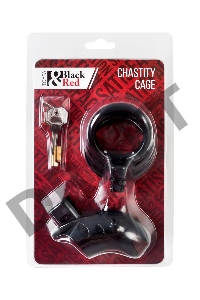 Пояс верности мужской Black&Red by TOYFA, ABS пластик, черный, 10 см