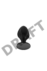Пробка анальная Силиконовая черная M (7.2*3.5cm) 3306-02