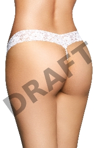Стринги с жемчужной нитью SoftLine Collection, белый, M/L