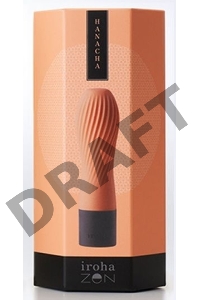 Персиковый рифленый мини-вибратор IROHA ZEN HANACHA - 12,7 см.
