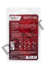 Пояс верности мужской Black&Red by TOYFA, ABS пластик, черный, 10 см